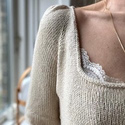 Refined Knitwear, Casia Tee Square-Neck 