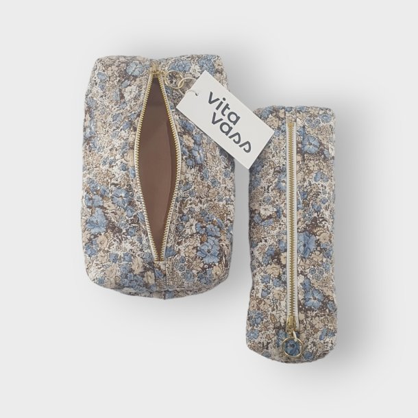 Vita Vass, Unika Tilbehrspung Beige &amp; Bl Blomster
