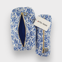 Vita Vass, Unika Tilbehrspung Hvid Koboltbl Blomst