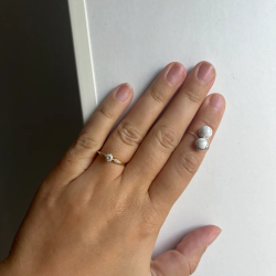 By Myr, Strikkering Liva - Hvide Havlitperler