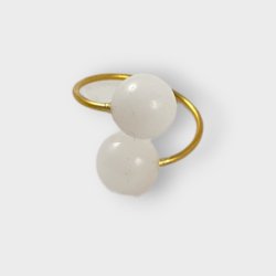 By Myr, Strikkering Yoko - Hvide Jadeperler