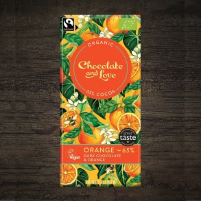Chocolate and Love Orange 65%, kologisk og Fairtrade