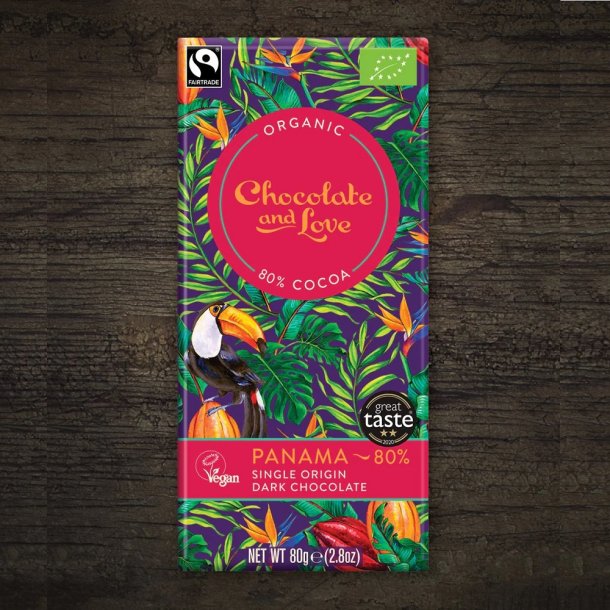 Chocolate and Love Panama 80%, kologisk og Fairtrade
