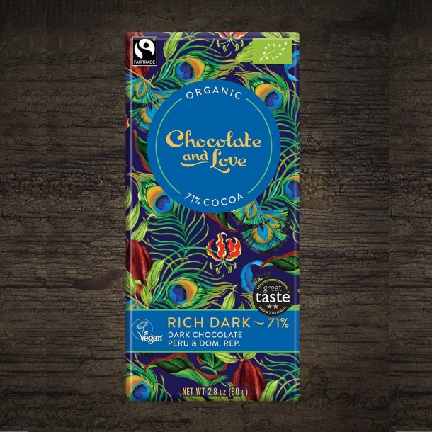 Chocolate and Love Rich Dark 71%, kologisk og Fairtrade