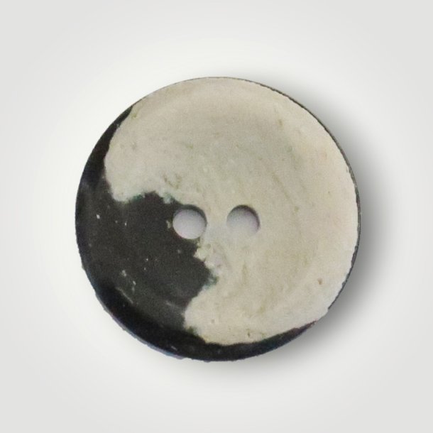 Recycled Hampknap, Lys Gr/Sort 20mm