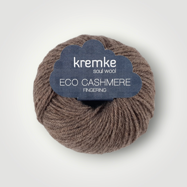 Kremke Soul Wool, Eco Cashmere Fingering - Brun Chokolade