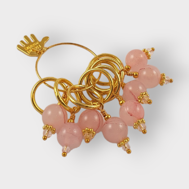Markrshoppen, Smykkemarkrer med pink Chalcedon-perler