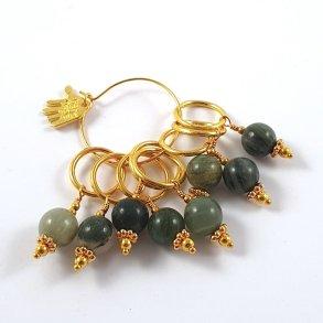 Markrshoppen, Smykkemarkrer med Green Grass Agat-perler