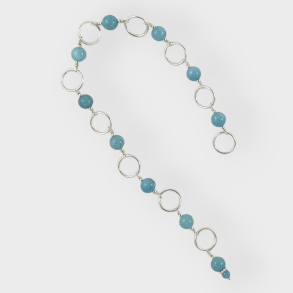 Markrshoppen, Smykke Strikkefisk med Aquamarin-perler