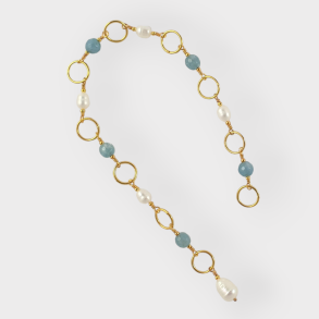 Markrshoppen, Smykke Strikkefisk med lysebl Jade-perler