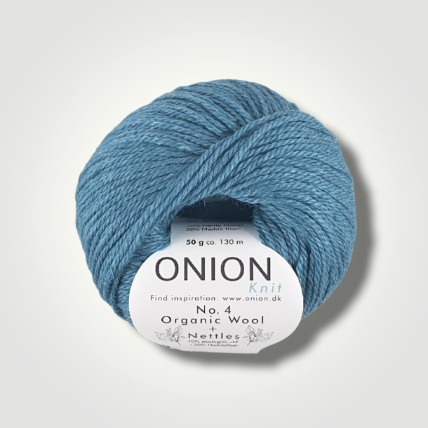 discolor gerningsmanden Wedge Onion, No. 4 Organic Wool+Nettles - Petrol - Onion Garn - No.4 Organic  Wool+Nettles - Knitter's Delight