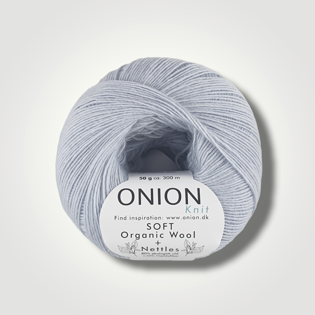 Onion, SOFT Organic Wool+Nettles - Lys Grå Onion Garn Organic Wool+Nettles - Delight