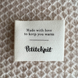 PetiteKnit Label "Made With Love" kologisk