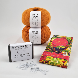 Strikke Gave Small, kologisk garn "Orange"