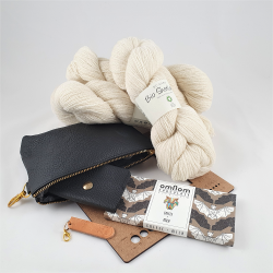 Strikke Gave Large, kologisk garn "Naturlig Hvid"